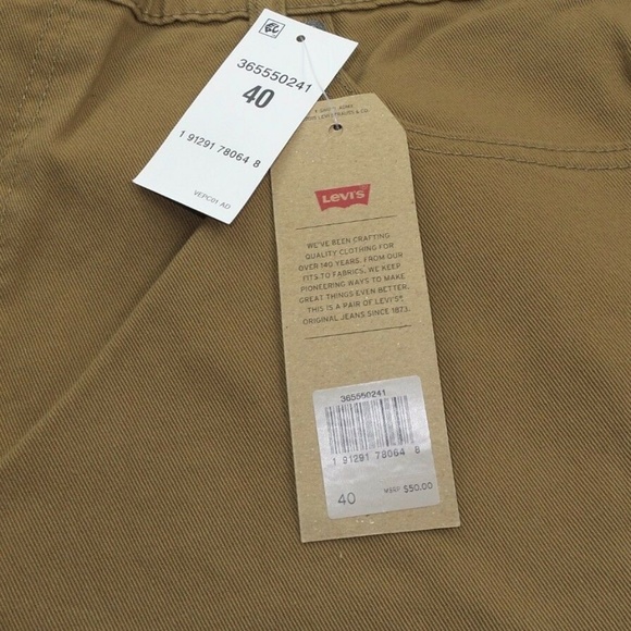 Levis 511 Men's Slim Cutoff Shorts 40 Brown New - Picture 3 of 8